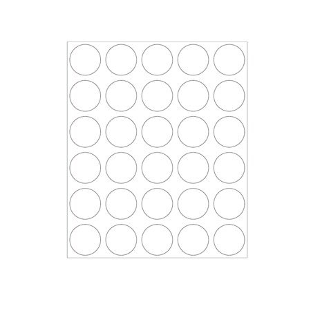 Nevs 3/4" Color Coding Dots White - Sheet Form DOT-34M White